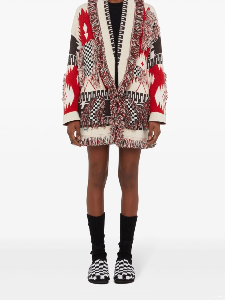 Affordable Racing wool Alanui Women Icon cardigan 0422